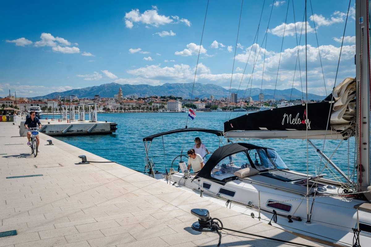 Famous Split riviera on a sunny summer day